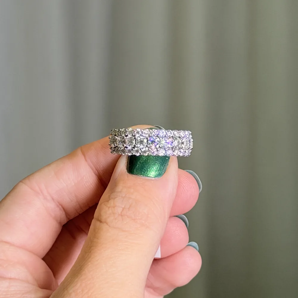 Anel Meia Aliança 3x3mm / 1,35 quilates