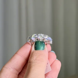 Anel Meia Aliança 6,5mm / 5 quilates