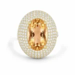 Anel Dedinho Marquise Dourado