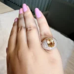 Anel Dedinho Marquise Dourado