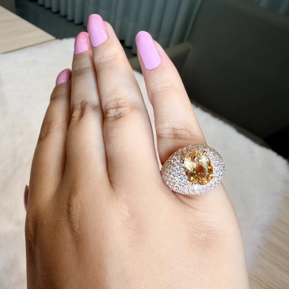 Anel Dedinho Marquise Dourado