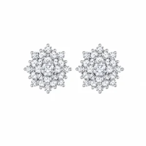Brinco Moissanite Chuveiro 1,5mm / 0,92 quilates