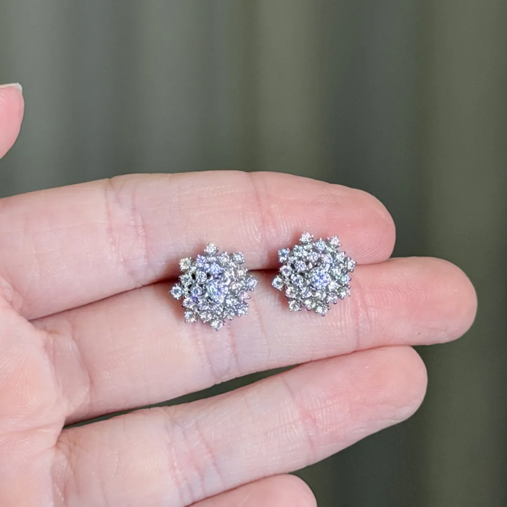 Brinco Moissanite Chuveiro 1,5mm / 0,92 quilates