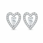 Brinco Coração Oval 5x8mm / 1 quilates