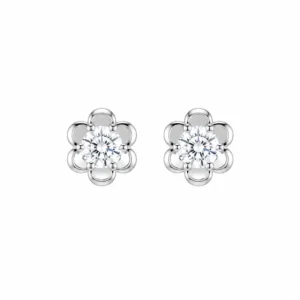 Brinco Flor Minimalista 3mm / 0,1 quilates