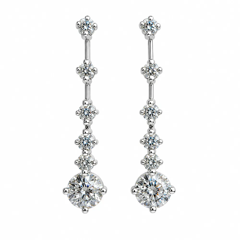 Brinco Moissanite 3,2mm / 0,15 quilates