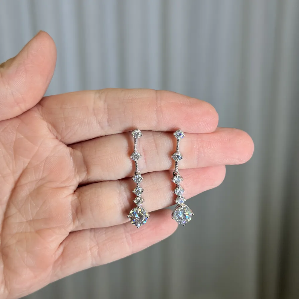 Brinco Moissanite 3,2mm / 0,15 quilates