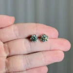 Brinco Verde Claro 6,5mm / 1 quilates