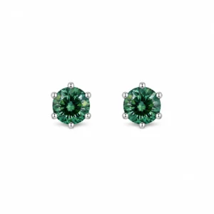 Brinco Verde Claro 6,5mm / 1 quilates