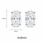 Brinco Oval 6x8mm / 1,5 quilates