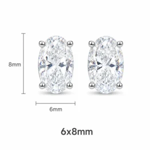 Brinco Oval 6x8mm / 1,5 quilates