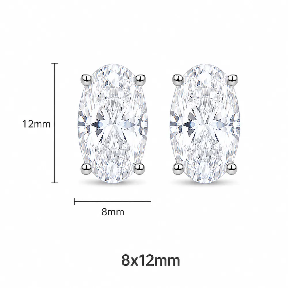 Brinco Oval 8x12mm / 4,5 quilates