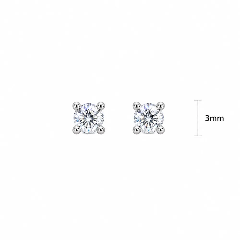 Brinco Ponto de Luz 3mm / 0,1 quilates