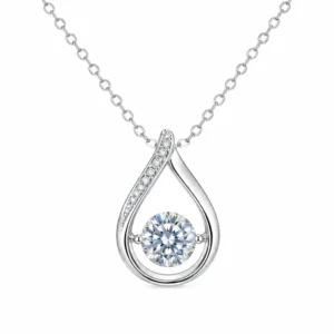Colar Detalhe Moissanite 6,5mm / 1 quilates