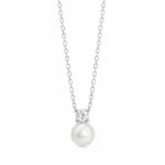 Colar Pérola Moissanite 8mm / 2 quilates