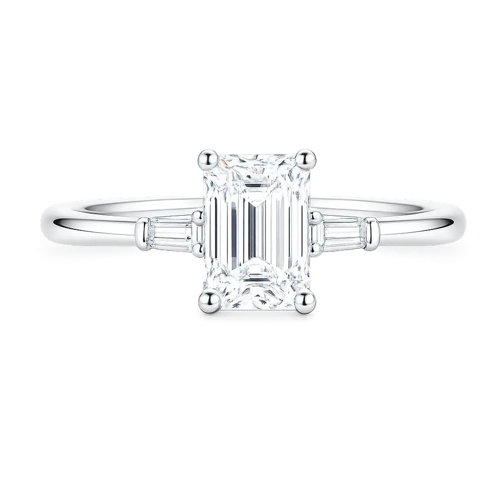 Anel Corte Esmeralda 5x7 mm / 1 quilates