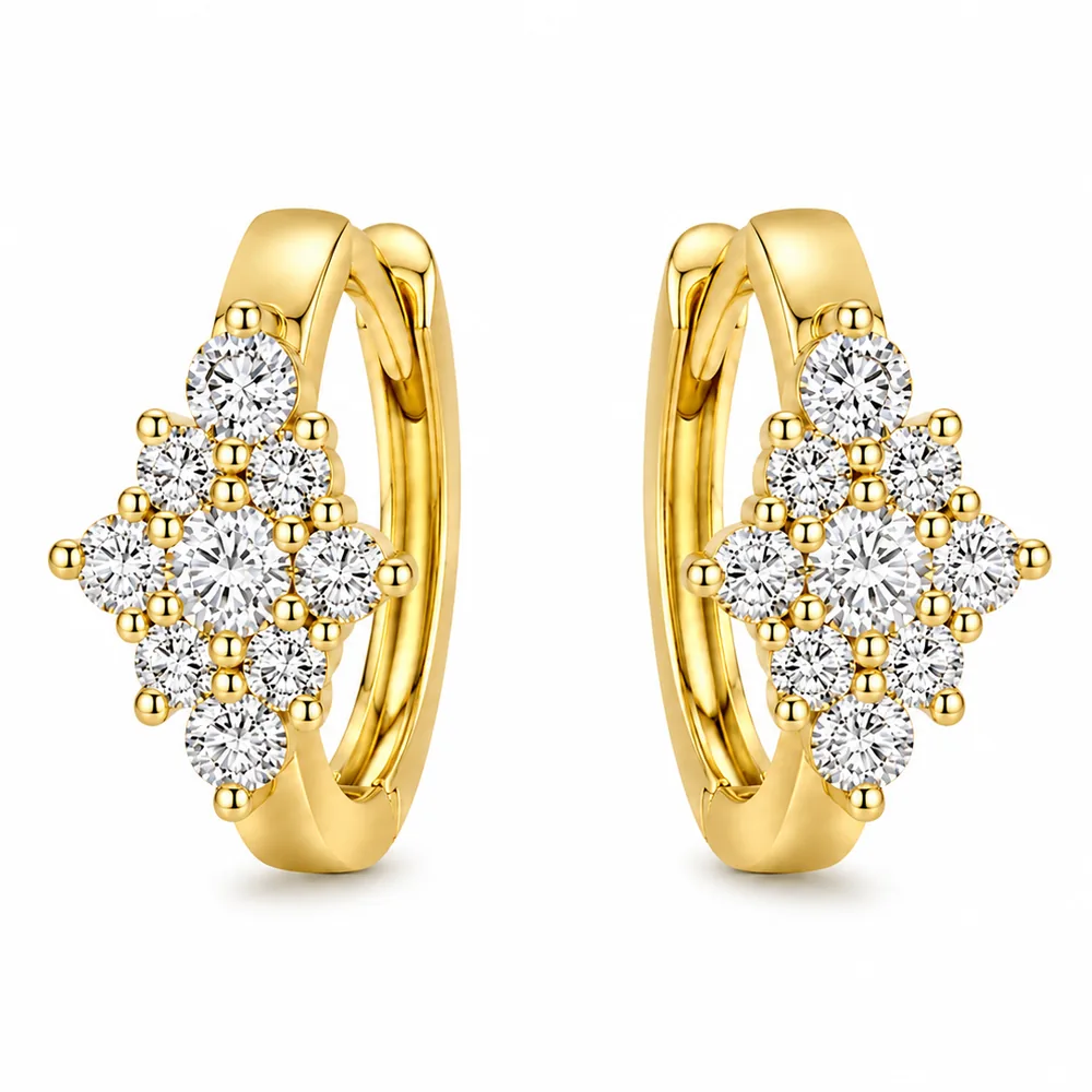 Brinco Flor Dourado 2,5mm / 1,1 quilates