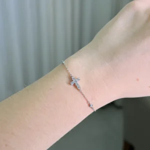 Pulseira Cruz 2,5mm / 0,5 quilates