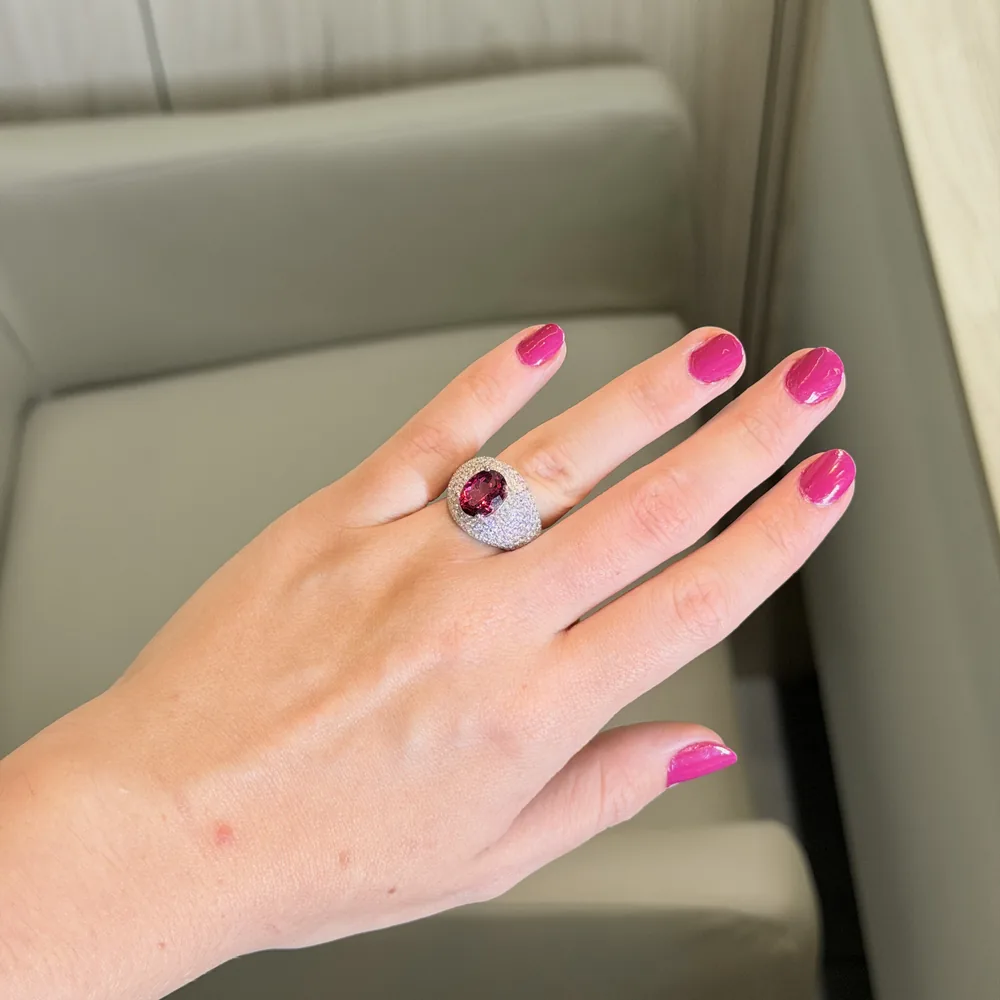 Anel 8x10mm Pink