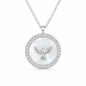 Colar Madrepérola com Moissanite Espírito Santo