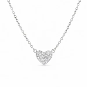 Colar Coração Minimalista Moissanite