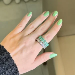 Aparador Turmalina Fusion Moissanite Duplo 5mm
