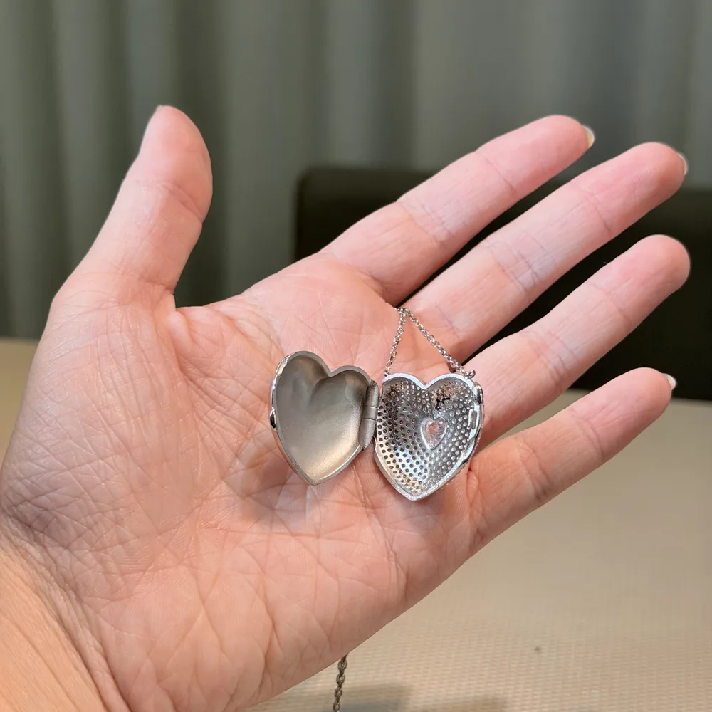 Relicário Coração Moissanite