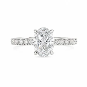 Anel Oval Minimalista Moissanite 10x7mm / 2,73 quilates