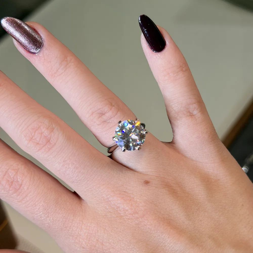 Solitário Moissanite 11mm