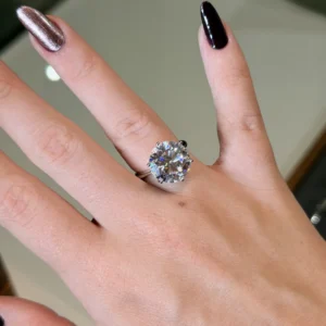 Solitário Moissanite 12mm