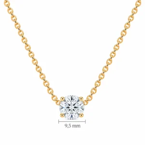 Colar Ponto de Luz 9,5mm Dourado