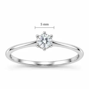 Solitário Moissanite 5mm