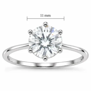 Solitário Moissanite 11mm